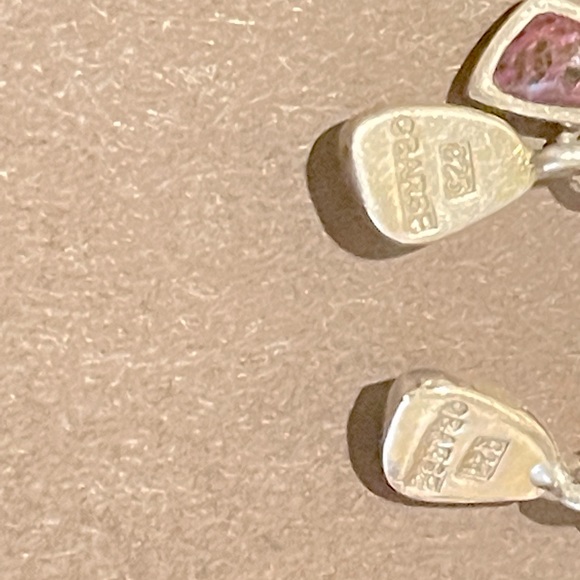 Vintage Barse Multi Stone Sterling Silver 925 Linear Drop/Dangle Earrings - Picture 11 of 12